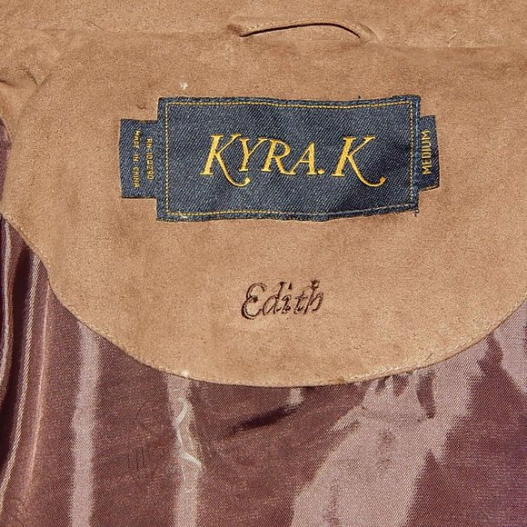 Krya.k Women's M Equestrian Tan Down Filled Fleece Puffer Vest Jacket Kyra K - Picture 8 of 9